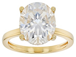 Moissanite 14k Yellow Gold Over Silver Ring 6.08ctw DEW