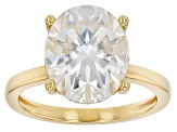 Moissanite 14k Yellow Gold Over Silver Ring 6.08ctw DEW