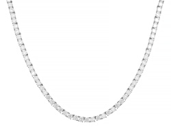 Moissanite 14k Yellow Gold Over Silver Tennis Necklace 14.20ctw DEW