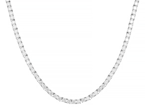 Moissanite Platineve Tennis Necklace 14.20ctw DEW