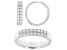 Moissanite Platineve Hoop Earrings and Band Ring Set 1.20ctw DEW.