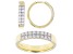 Moissanite 14k Yellow Gold Over Silver Hoop Earrings and Band Ring Set 1.20ctw DEW.