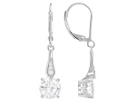 Moissanite Platineve Dangle Earrings 2.48ctw DEW.