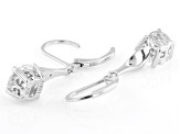 Moissanite Platineve Dangle Earrings 2.48ctw DEW.