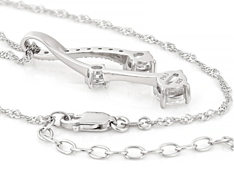 Moissanite Platineve Wishbone Style Pendant 1.73ctw DEW. - MFJ619