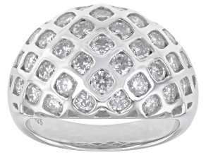 Moissanite Platineve Dome Style Ring 1.94ctw DEW.