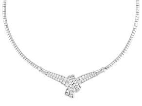 Moissanite Platineve Omega Necklace 1.00ctw DEW