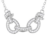 Moissanite Platineve Station Necklace 0.57ctw DEW