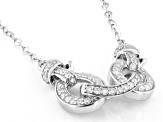 Moissanite Platineve Station Necklace 0.57ctw DEW