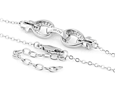 Moissanite Platineve Station Necklace 0.57ctw DEW