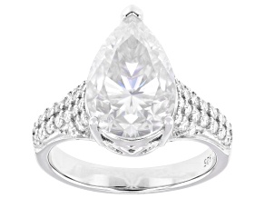 Moissanite Platineve Cocktail Ring 4.55ctw DEW.