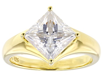 Picture of Moissanite 14k Yellow Gold Over Silver Solitaire Ring 2.80ct DEW.