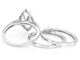 Moissanite Platineve Ring With Two Bands 2.48ctw DEW.