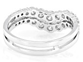 Moissanite Platineve Chevron Style Ring 1.12ctw DEW.