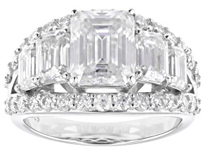 Moissanite Platineve Ring 5.12ctw DEW.