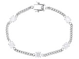 Moissanite Platineve Station Bracelet 4.00ctw DEW