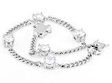 Moissanite Platineve Station Bracelet 4.00ctw DEW