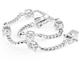 Moissanite Platineve Station Bracelet 4.00ctw DEW