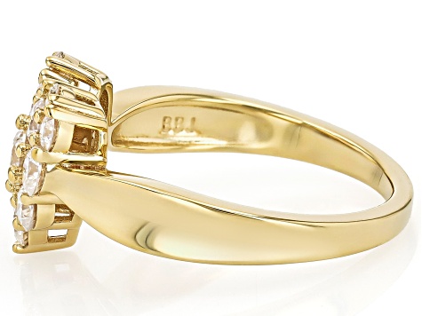 ★87MM★ Mmlg SUFFERS HFT GOLD MOISSANITE Mens Iced Out Ring - Gold Moissanite Ring