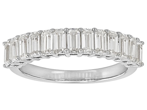 Moissanite Platineve Band Ring 1.30ctw DEW.