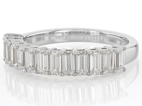 Moissanite Platineve Band Ring 1.30ctw DEW.