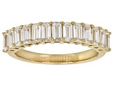 Moissanite 14k Yellow Gold Over Silver Band Ring 1.30ctw DEW.
