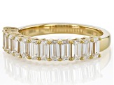 Moissanite 14k Yellow Gold Over Silver Band Ring 1.30ctw DEW.