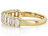 Moissanite 14k Yellow Gold Over Silver Band Ring 1.30ctw DEW.
