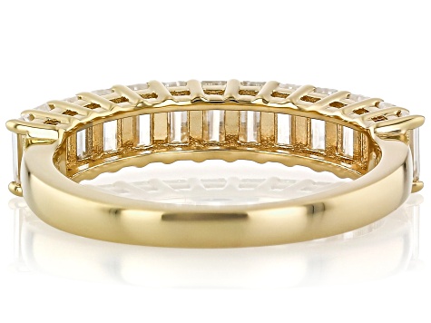 Moissanite 14k Yellow Gold Over Silver Band Ring 1.30ctw DEW.
