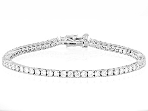 Moissanite Platineve Tennis Bracelet 3.96ctw DEW