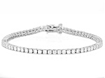 Moissanite Platineve Tennis Bracelet 3.96ctw DEW