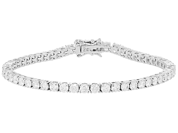 Moissanite Platineve Tennis Bracelet 6.89ctw DEW