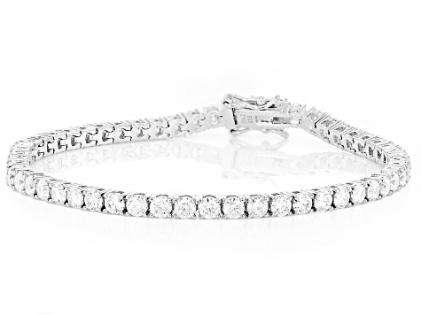 Moissanite Platineve Tennis Bracelet 6.89ctw DEW