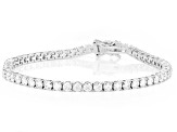 Moissanite Platineve Tennis Bracelet 6.89ctw DEW