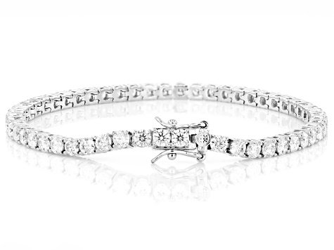Moissanite Platineve Tennis Bracelet 6.89ctw DEW