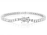 Moissanite Platineve Tennis Bracelet 6.89ctw DEW