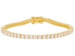 Moissanite 14k Yellow Gold Over Silver Tennis Bracelet 6.89ctw DEW