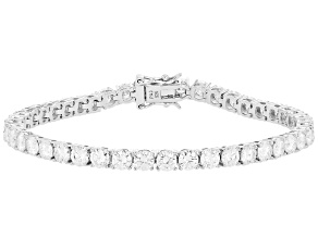 Moissanite Platineve Tennis Bracelet 9.89ctw DEW
