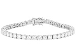 Moissanite Platineve Tennis Bracelet 9.89ctw DEW