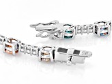 Multi Color Moissanite Platineve Tennis Bracelet 8.76ctw DEW