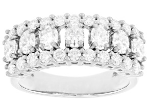 Moissanite Platineve Band Ring 2.06ctw DEW
