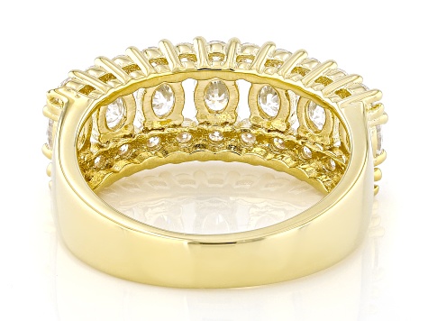 Moissanite 14k Yellow Gold Over Sterling Silver Band Ring 2.06ctw DEW