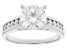 Moissanite Platineve Engagement Ring 3.06ctw DEW.