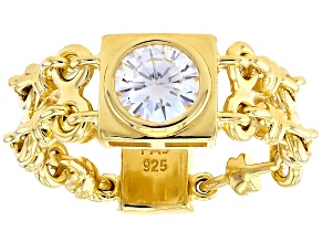 Moissanite 14k Yellow Gold Over Silver Ring 0.80ct DEW.