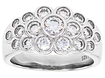 Picture of Moissanite Platineve Cluster Ring 1.37ctw DEW.