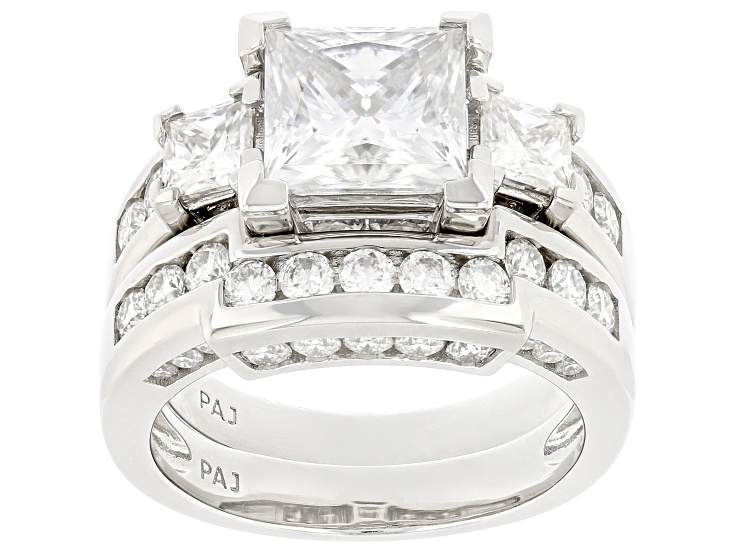 ALONG V·A·C·A·T·I·O·N(リミテッド プレス盤クリア) Moissanite Platineve Ring With Band 5.03ctw DEW. - MFJ739 | JTV