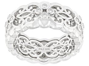 Moissanite Platineve Band Ring 0.48ctw DEW.