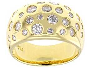 Moissanite 14k Yellow Gold Over Silver Ring 1.39ctw DEW