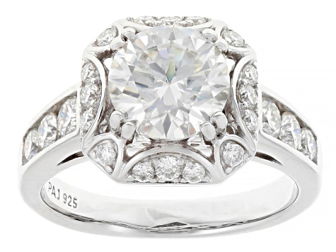 指輪・リング LC 686 PLDT Black Spinel Rhodium Over Sterling Silver Cluster Ring 2.75
