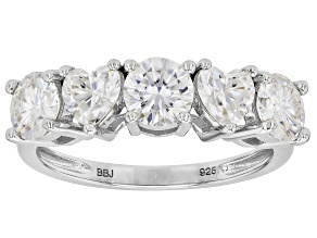 Moissanite Platineve Band Ring 2.18ctw DEW.